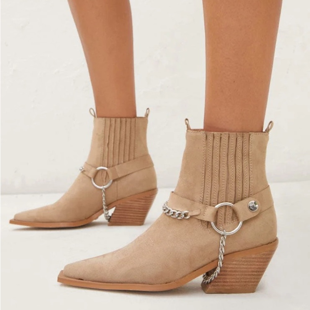 Ellison Booties - Sand Suede